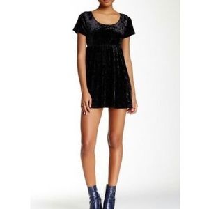 Black Velvet Babydoll Dress